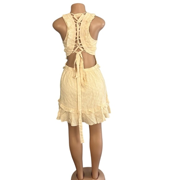 3/$30 🍂 Mable Iliana Embroidery Back Lace Up Dress Taupe - Picture 9 of 10